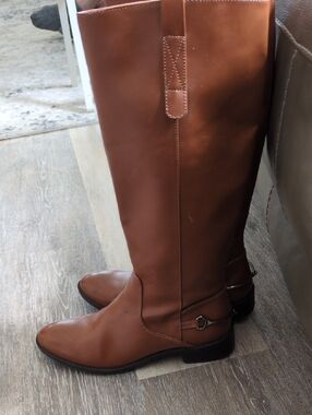 Sam & Libby Leather Knee High Boots in Brown